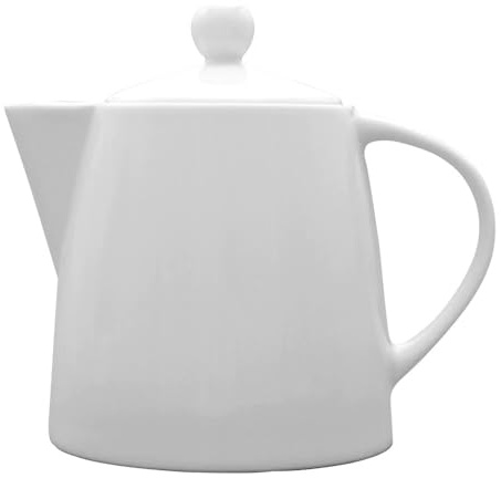 Porzellanteekanne, Weiß, 1,1 l, Elegant und Zeitlos, Made in Europe