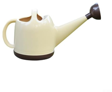 Annaffiatoio a becco lungo da 4 litri, realizzato in polipropilene per uso alimentare con soffione rimovibile per irrigazione sicura di piante e fiori commestibili (beige 4L)