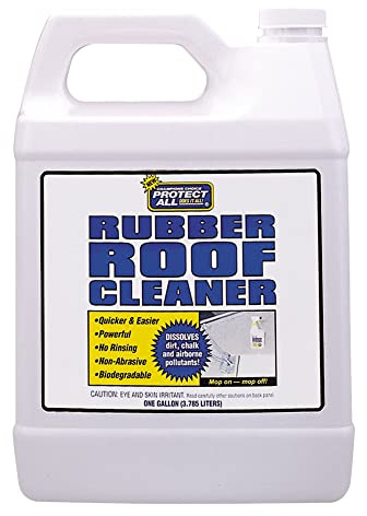 Protect All RV Rubber Roof Cleaner - Non-Toxic, Non-Abrasive RV roof detergent 1 Gallon - Protect All 67128 , White