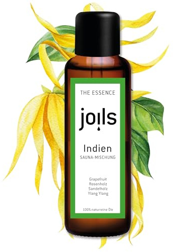 JOILS® Saunaaufguss INDIEN, 100ml, 100% naturreines Öl für Ihre Sauna, ätherisches BIO-Saunaöl vom Familienbetrieb aus dem Schwarzwald