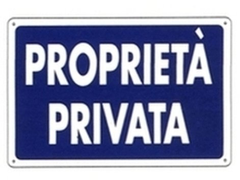 CARTELLO PROPRIETA' PRIVATA 30x 20 PLASTICA