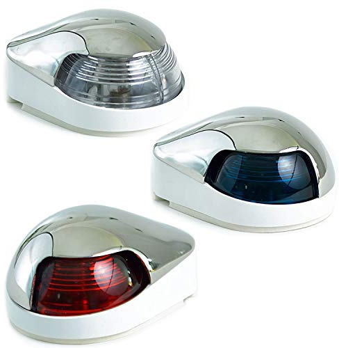 wellenshop 12V Positionsleuchten für Boot 3-er Set Positionslichter