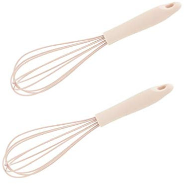 F-HOME Varillas De Batir, Batidor De Globo Antiadherente De Silicona, Batidor Manual, for Mezclar, Batir, Batir Y Remover (Color : Rosado)