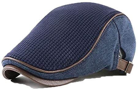Ruicheng Winter Schirmmützen Herren Mütze Warmer Strick Schiebermütze Flatcaps 56-60cm (Blau)…