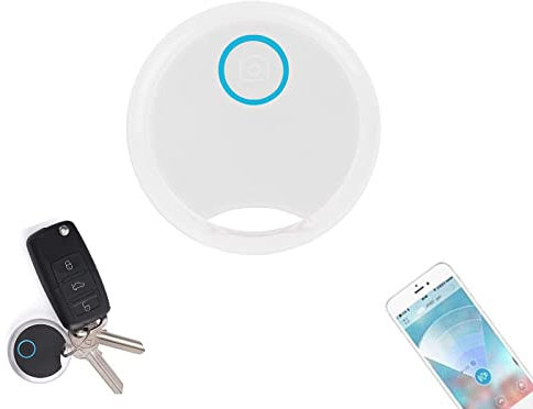 TOTMOX Smart Tracker Bluetooth Key Finder, dispositivo di localizzazione chiave con controllo APP, fino a 66 piedi compatibile iOS Android per chiavi, animali domestici, telefono, portafoglio, bianco