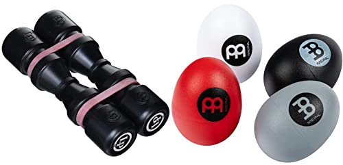 LP Latin Percussion LP862500 Soft Shake LP441 & Meinl ESSET Egg-Shaker Assortment Four Sounds, 4 Pieces