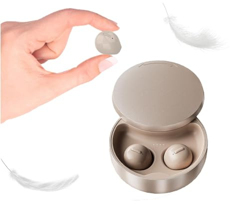 Xmenha Mini écouteurs sans Fil Bluetooth pour Dormir pour Petites Oreilles Mini écouteurs Intra-Auriculaires Étanche Léger HiFi Son stéréo avec Microphone pour Le Travail, Le Sport