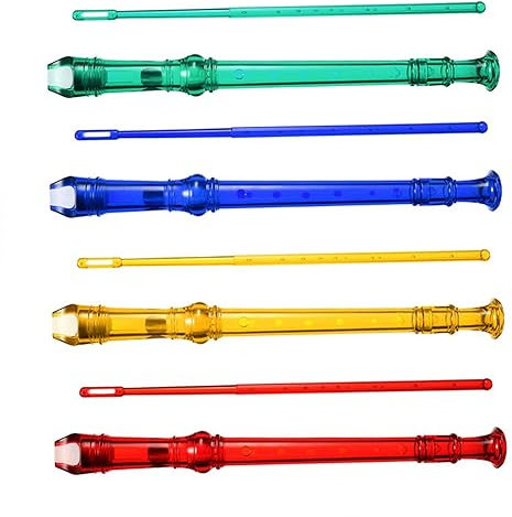 blockflöte Mehrfarbiges Langes Flöteninstrument Mit 8 Löchern, Universell Für Anfänger, Sopran-Kunststoffblockflöte