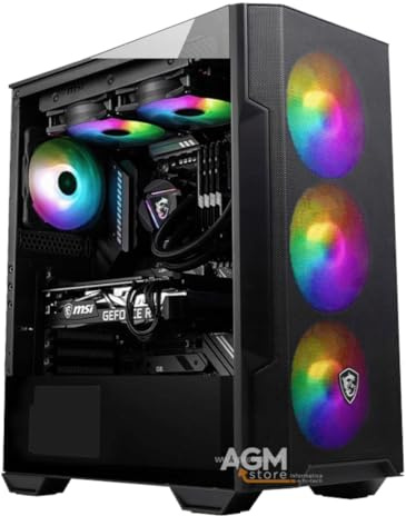 AGM store Pc Gaming Computer i5 14600K / Rtx 5060 Ti 8Gb / Ram 32Gb Ddr5 / 1 Tb Nvme PCIe 4.0 / Dissipatore a Liquido 240mm / w11 pro/desktop Rgb 14 core fino a 5.10Ghz