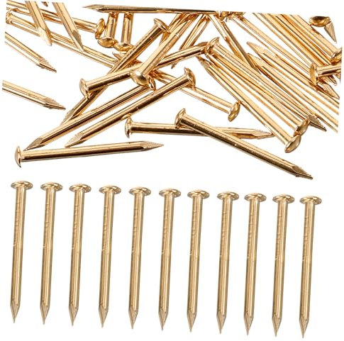 Healvian Rundkopfnägel 300 Stk Möbelfransennägel Messing Suite Stift Nagel Ornament-Sets