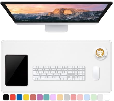 Dapesuom Large Gaming Mouse Pad, Extended Mouse Mat with Stitched Edges, Full Size Keyboard Pad with Non-Slip Base, Big XXL Computer Desk Mats for Gamer, Laptop, Office, 35.5 x 15.7in, Space Gray