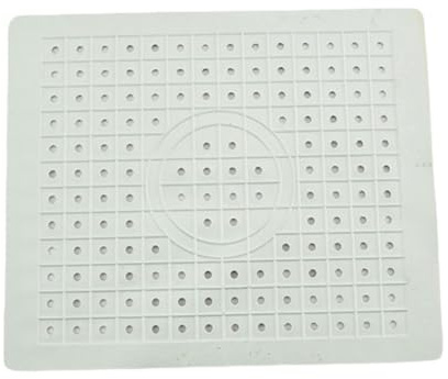 kesurpae Sink Protector Mat Convenient and Practical Made with Rubber Quick Drainage Rubber Kitchen Sink Mat Dish Drying Mat, White 31.4 * 26.1cm