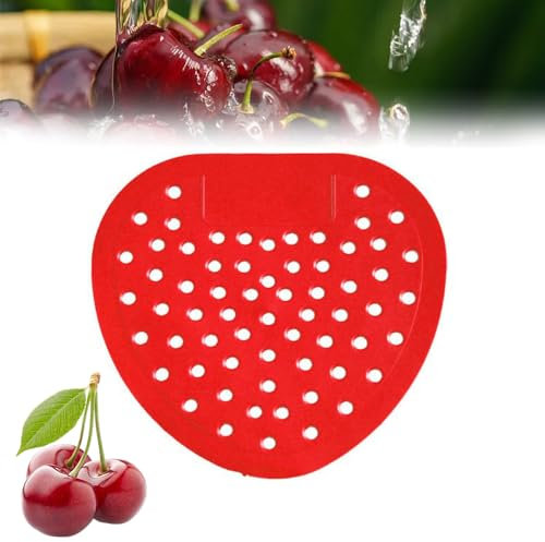 Tylulikaty 10 Pack Urinal Screen Cakes Blocks Deodorizer Pads Scent Lasts Up to 30 Days Anti-Splash Fresh and Ideal for Public and Domestic Men Bathrooms Cherry Fragrance Rubber Toilet Bowl Clip
