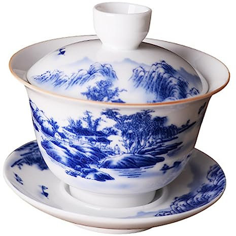 Alipis Retro China Teetasse Handgemachtes Teeservice Deckel Keramik Teeschale für Die Teezeremonie