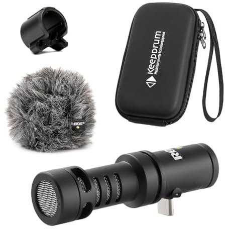 Rode Videomic Me-C+ USB-C Microphone pour smartphones iOS et Android avec étui souple Keepdrum