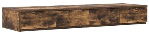 vidaXL Sänglådor med låda Rökt ek 120 x 36,5 x 16,5 cm Konstruerat trä, Minimalistisk sovrumsinredning, stiligt förvaringsutrymme, hållbar träbox, platsbesparande design