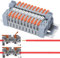 10 Pieza Clemas Electricas Rapidas 0,5-2,5mm² Bornas de Conexion Electrica,Conectores para Cables Con Carril DIN para Cableado Rápido para Terminales de Conexión Eléctrica de Conducción Precisa