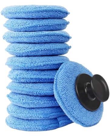 11 Pcs Car Polishing Pads, Polish Applicator Pad, Car Cleaning Sponge, Reusable Wax Applicator for Cleaning Automobile Glass Metal Home Workshop Use