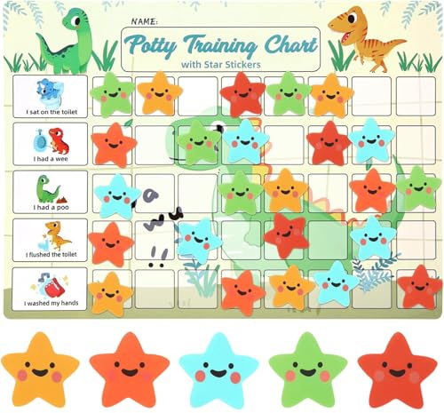 GWAWG Tableau de récompenses pour l'apprentissage de la propreté chez les enfants autocollants réutilisable Encourager les bonnes habitudes chez les tout-petits pour la maison et l'école