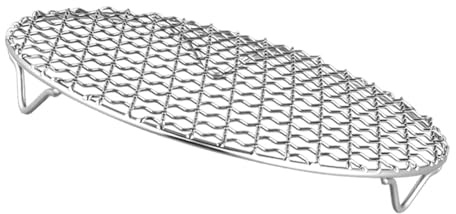 Parrilla redonda – Parrilla de acero inoxidable para parrilla giratoria, barbacoa barbacoa con cadena, resistente al calor, estantería de alto rendimiento para camping, barbacoa redonda con Smokey