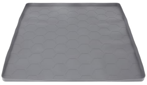 Phefop Kühlschrank-Silikonmatte, Kratzfest und Auslaufsicher, Waschmaschinenunterlage für Kühlschrank, 60 X 60 Cm, Langlebige Silikonunterlage für Geräte (GRAY)