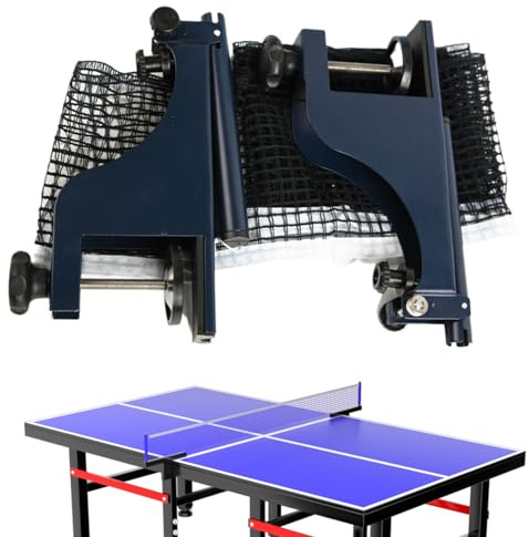 Ersatznetz-Set – Tischtennisnetz, verstellbar, mit Clips, kompaktes und tragbares Design, Material aus robustem Polyesterstahl, schnelle Installation, Zubehör
