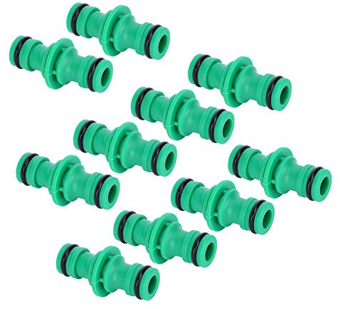 Duokon Connettore Tubo Connettori Rapidi Connettore Tubo Acqua Dritto in Plastica Confezione da 10 0.6in OD 0.4in ID Accoppiatore Rapido Resistente Alle Perdite per la Riparazione del Irrigante da