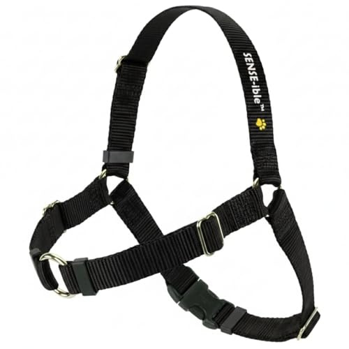 SENSE-ible No-Pull Dog Harness - Black Medium/Large (Wide)