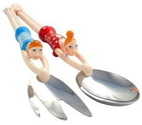 Pylones – Juego Cubiertos Ensalada Rosso-Azzurro