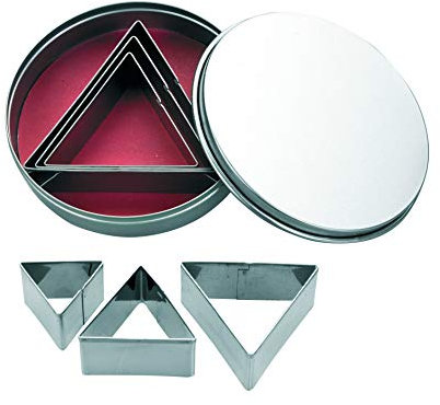 Ibili Cortapastas TRIANGULOS ESTAÑADOS, Stainless Steel, metálico, 30 x 30 x 30 cm