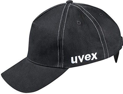 Uvex u-Cap Sport Capello di Sicurezza con Visiera | Berretto di Lavoro Antiurto | Colore Nero | Stile Baseball