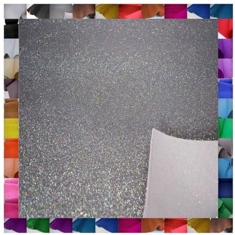 Fabrics-City silber-glitzer oeko-tex schaumstoff moosgummi mit glitzer bastelmaterial Kinder flexibler bastelstoff für Kinderhandwerk kreative Deko diy Bastelbedarf bunte Bastelarbeiten Stoff, 4000