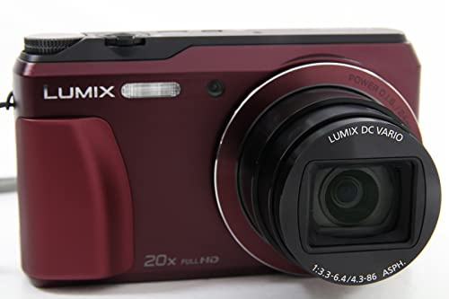 Panasonic DMC-TZ56EG-R Travellerzoom Compact Camera 16 Megapixel 20x Optical Zoom 7.6 cm (3 Inch) LCD Display Full HD WiFi USB 2.0 Red