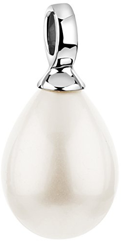 Nenalina Tropfen Anhänger 925 Silber mit Perle für Damen Halskette