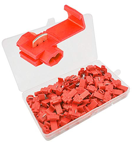 Senven 60Pcs Scottish Lock Wire Quick Connector Terminal, Wire Connector, Quick Connector Branch Connector - 60Pcs Red