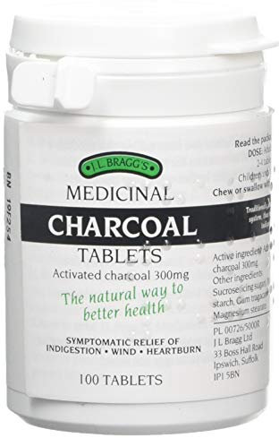 J.L Bragg's Charcoal Tablets 100, Pack of 3