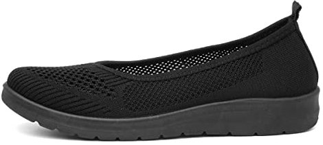SOFT-LITES. Softlites Womens Black Slip On Ballerina - Size 3 UK - Black