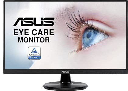 ASUS 24-Inch Desktop Monitor - 1080P Full HD, 75Hz, IPS, Adaptive-Sync/FreeSync, Eye Care, HDMI DisplayPort VGA, Frameless, VESA Wall Mountable - VA24DQ