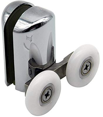 Shower Door Wheels | 23mm or 25mm | Upper or Lower | Double Shower Door Rollers Runners | ROLL027 (Lower Wheel (23mm))