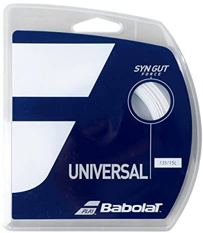 Babolat Syn Gut Force 12M Weiß Tennis Saitenset 12m Hybrid Weiß 1,35