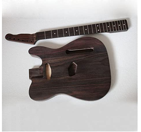 FLFL DIY Bausatz Gitarre DIY. E-Gitarrenkörper-Kit Für Alle Massiven Palisander Unvollendeter Gitarrenbausat