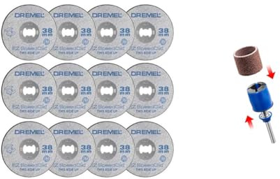 Dremel SpeedClic SC456B Metall-Trennscheiben, Zubehörsatz & SC407 EZ SpeedClic Schleifband mit Schleifdorn