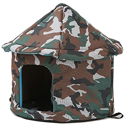 Vinnykud Katzenhaus Für Draußen Winterfest Wasserdicht Und Warm katzenhöhle große Katzen Outdoor Faltbares Pet House Waschbar Wetterfest Katzenhaus Tierheim Für Streuner Haustiere(L)