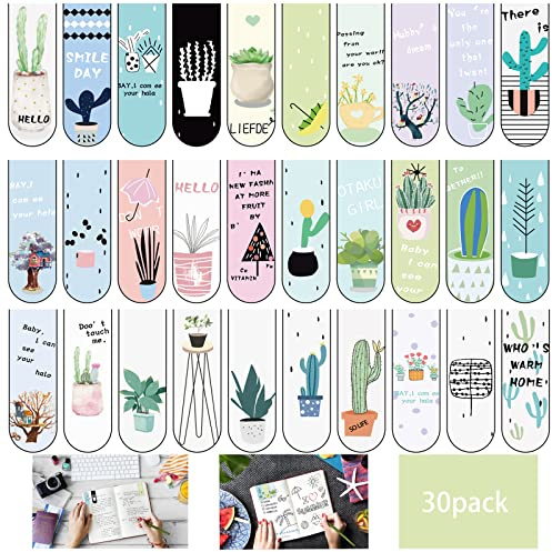 Lesezeichen Magnetisch, 30 Stück Magnet Magnetische Lesezeichen, Lesezeichen Magnetisch Seiten Markierungen, Lesezeichen Personalisiert für Kinder Schüler Lehrer Schule Zuhause Büro Zubehör(A1)