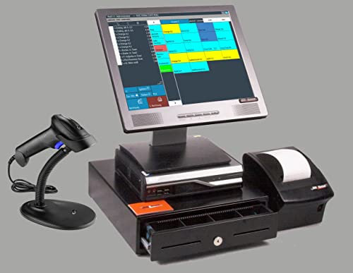 17 Touchscreen Einzelhandel Kassensystem für Supermarkt, Zeitungs-Kiosk, Tabak-Laden usw. TSE-konform, integriertes Zeitungsmodul