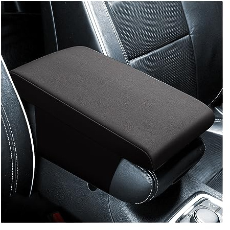 JNNJ Auto Mittelkonsolenpolster, Universal Auto Mittelkonsole Armlehne Schutz Armlehnenbezüge Auto Armlehnenbox Pad, Memory Foam Leder Armlehne Abdeckung Für Fahrzeug(Schwarz)