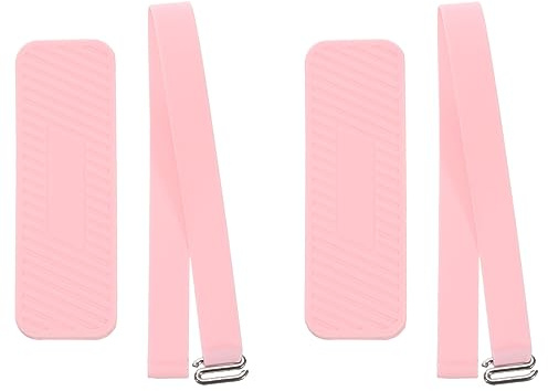 sourcing map Phone Grip Strap Portable Wrist Strap Silicone Elastic Cord with Handle for Phone Case Pink 2Pcs