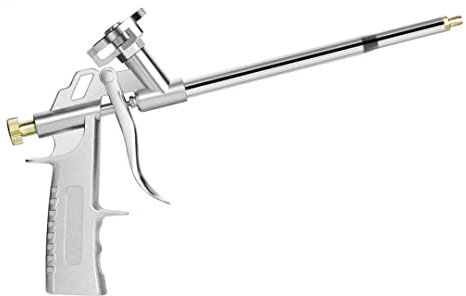 Spray Foam Gun,Metal Manual Expanding Foam Gun, Caulking Dispensing Foam Dispensing Filling Sealing Tool, Silver