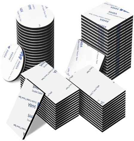 Klebepads Doppelseitig Extra Stark 120 Stück 3D Klebepads,Schwarz Klebepunkte Doppelseitig Schaumstoff Selbstklebend 3m Klebepads für Kunststoffe Wände Boden Gläser Metall Türen
