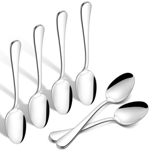 HaWare Kaffeelöffel, Edelstahl Teelöffel Dessertlöffel 6er Set, 13,5cm Klein Löffel für Hause/Restaurant/Hotel, Hochglanzpoliert & Spülmaschinenfest - Klassischer Runder Griff